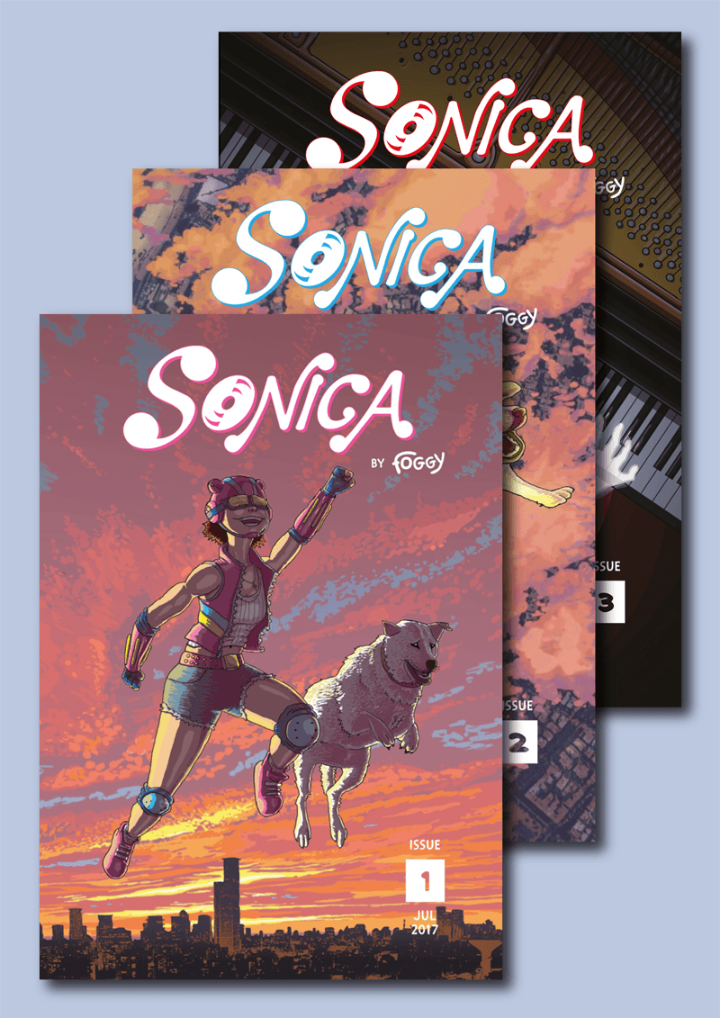 Sonica #1-#3 - A Musical Superhero Girl series